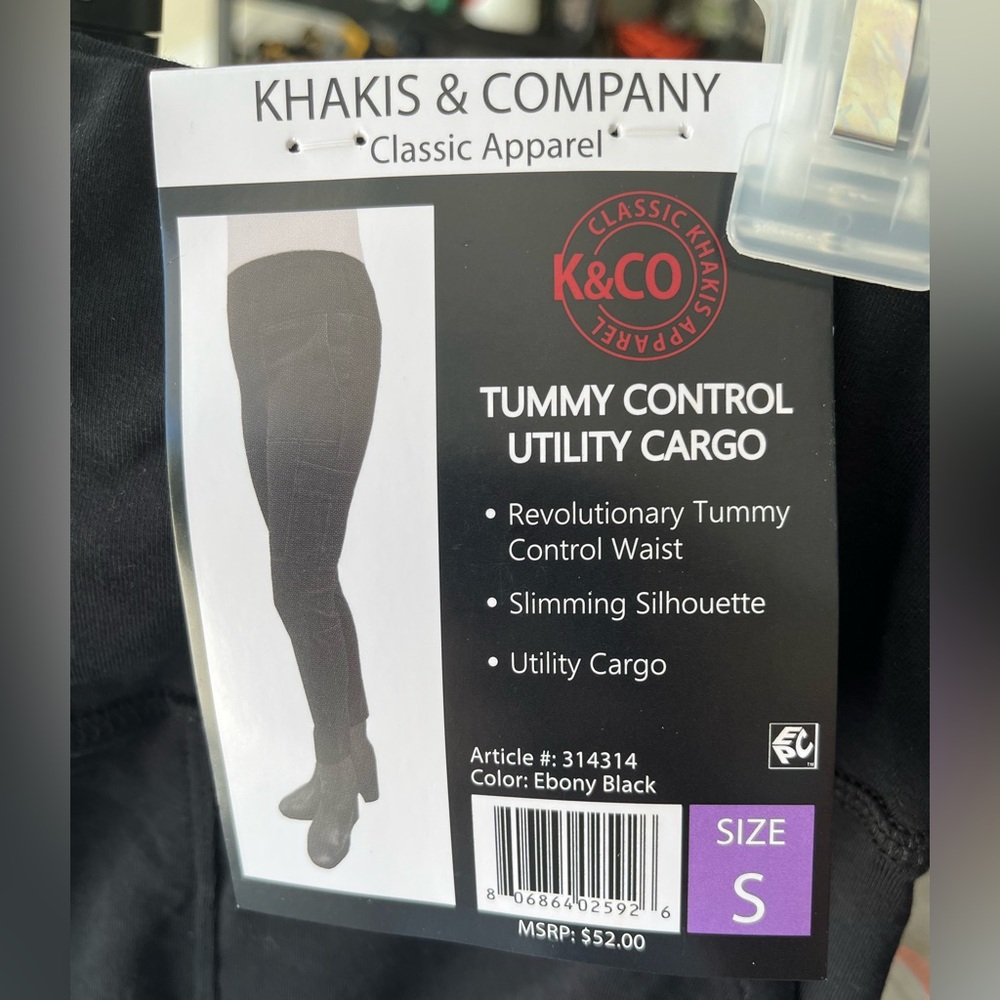 #2805 NWT K & Co Tummy Control Utility Cargo Leggings